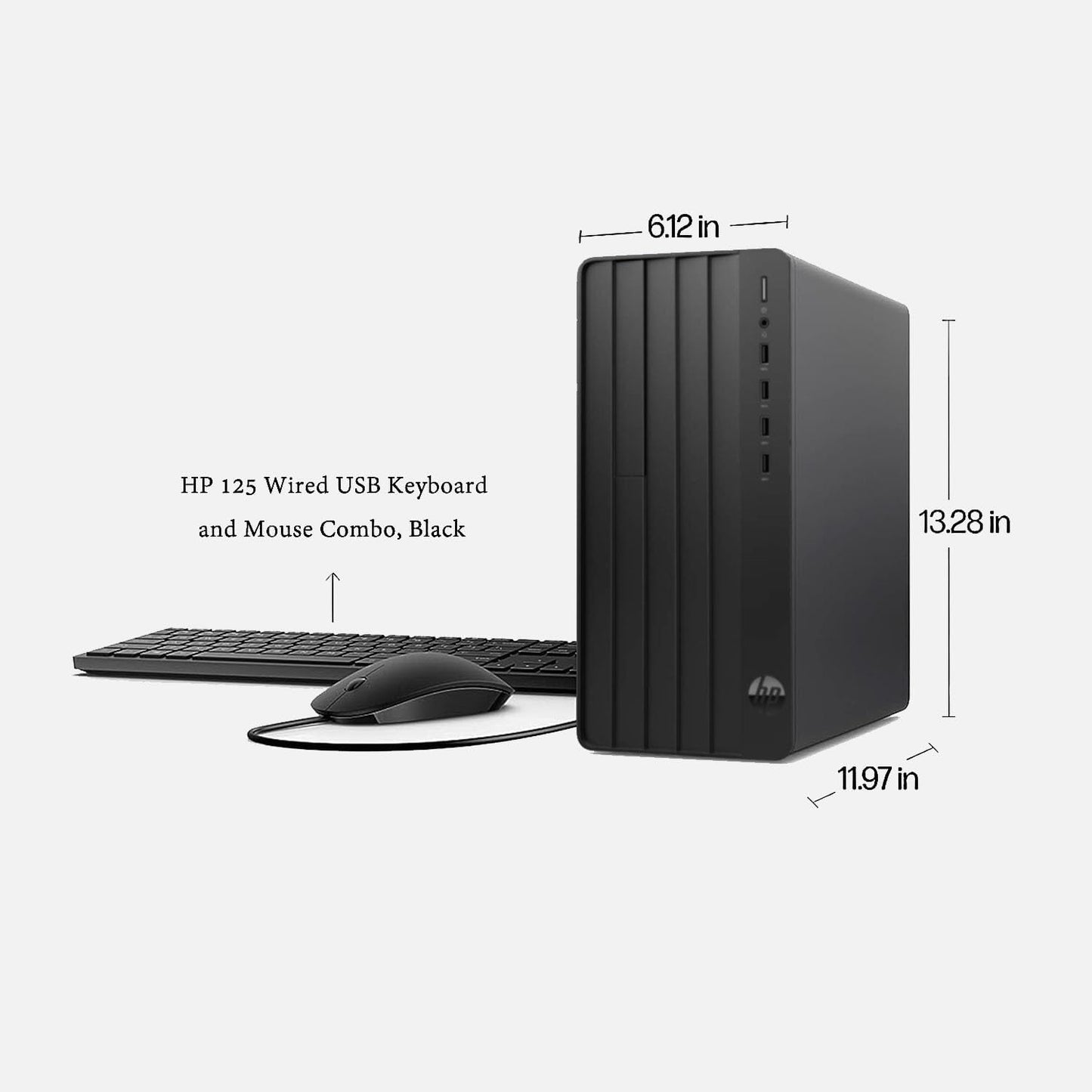 HP Pro Tower 290 G9 Business Desktop, 13th Gen Intel 4-Core Processor (Beats Core i7-9700), 64GB RAM, 2TB PCIe SSD, 2-Monitor Support 4K, HDMI, VGA, Wi-Fi, Windows 11 Pro, Black