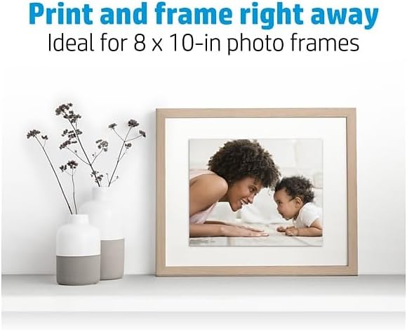 HP Advanced Photo Paper, Glossy, 65 lb, 8 x 10 in., 203 x 254 mm, 25 sheets