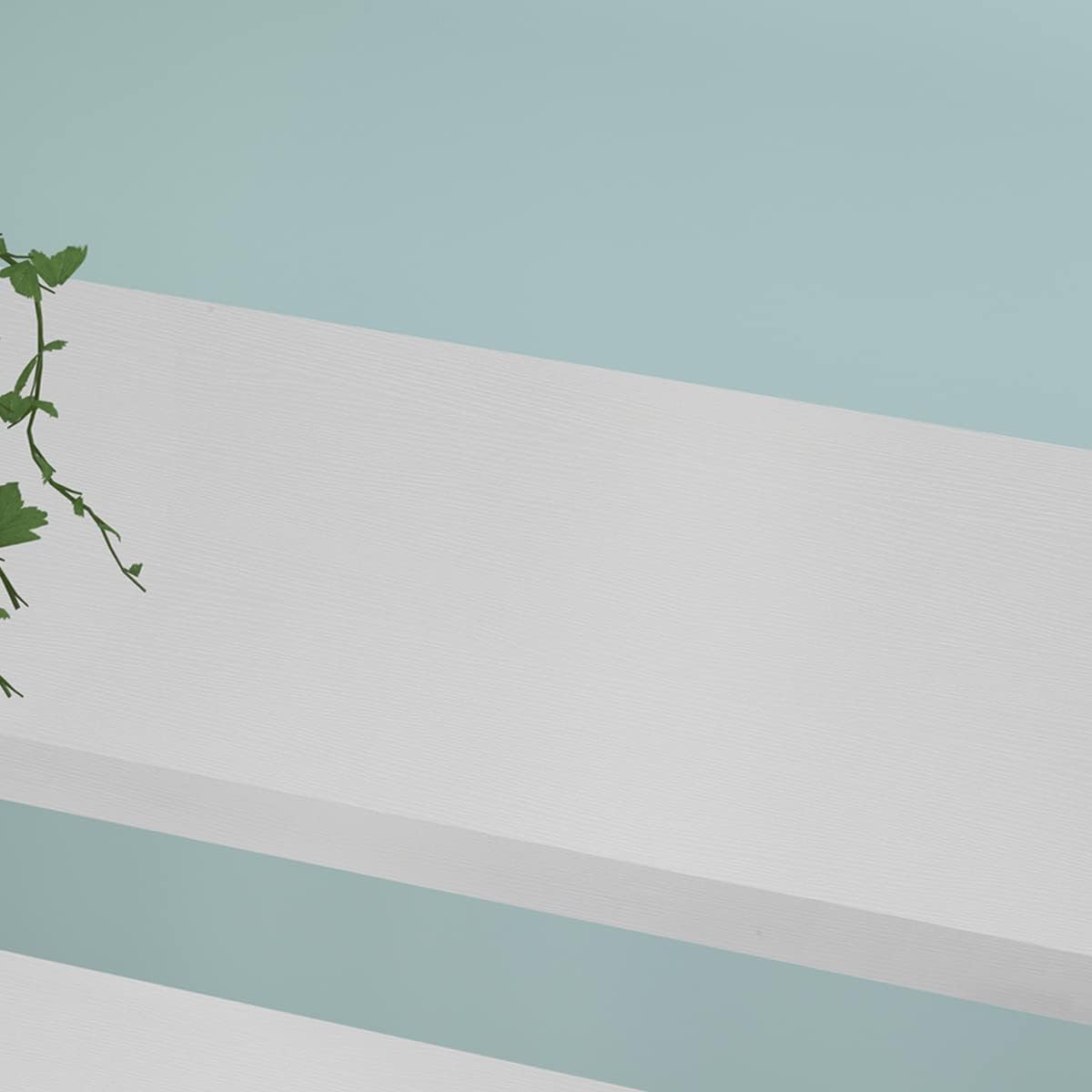 HSH 4 Tier White Bookshelf, Modern 4 Shelf Etagere Bookcase, Industrial Wood and Metal Storage Shelves and Display Book Rack, Farmhouse Open Wide Book Shelf for Bedroom Living Room Office, White Oak