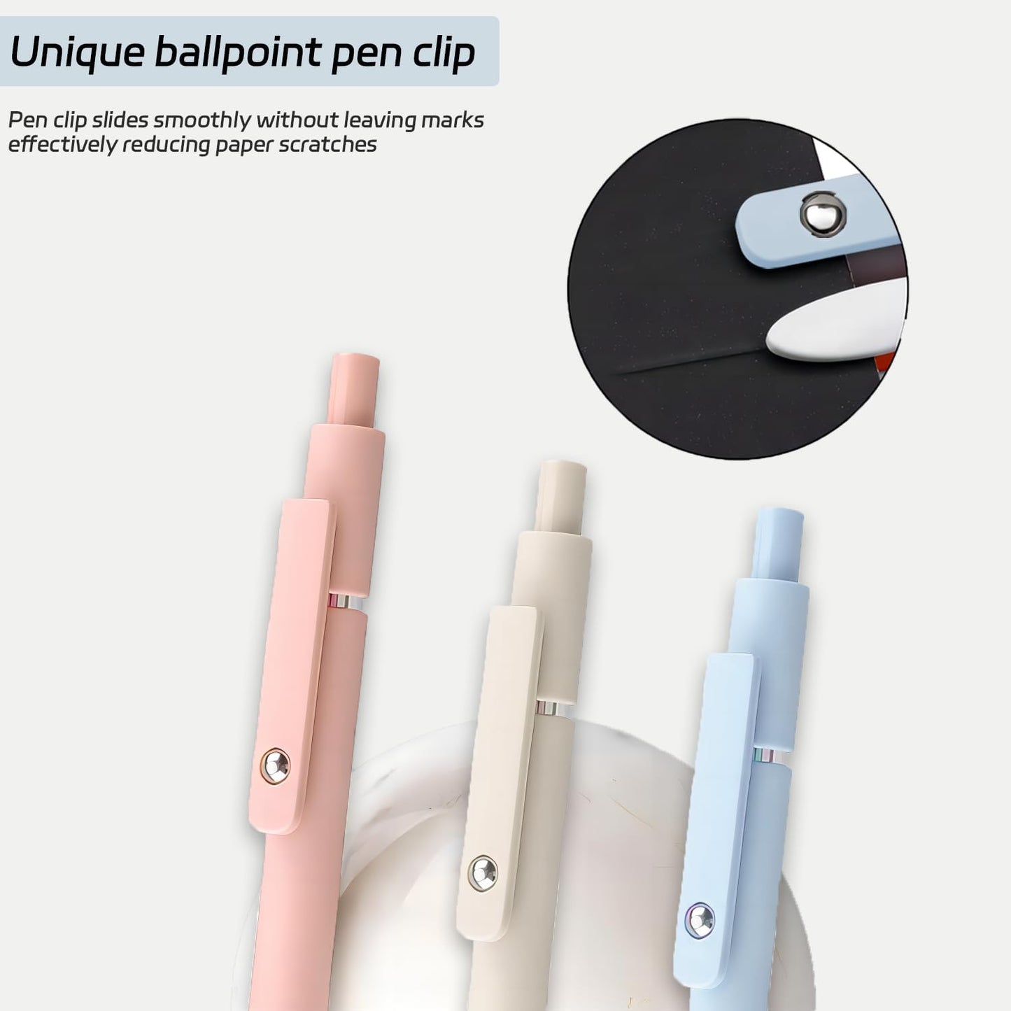 Gel Pens,6Pcs 0.5mm Fine Point Black Ink Pens With Smooth Writing,Quick Dry Pens For Journaling,Cute Nice Aesthetic Pen,Office School Supplies for Women Men Student(Macaron)