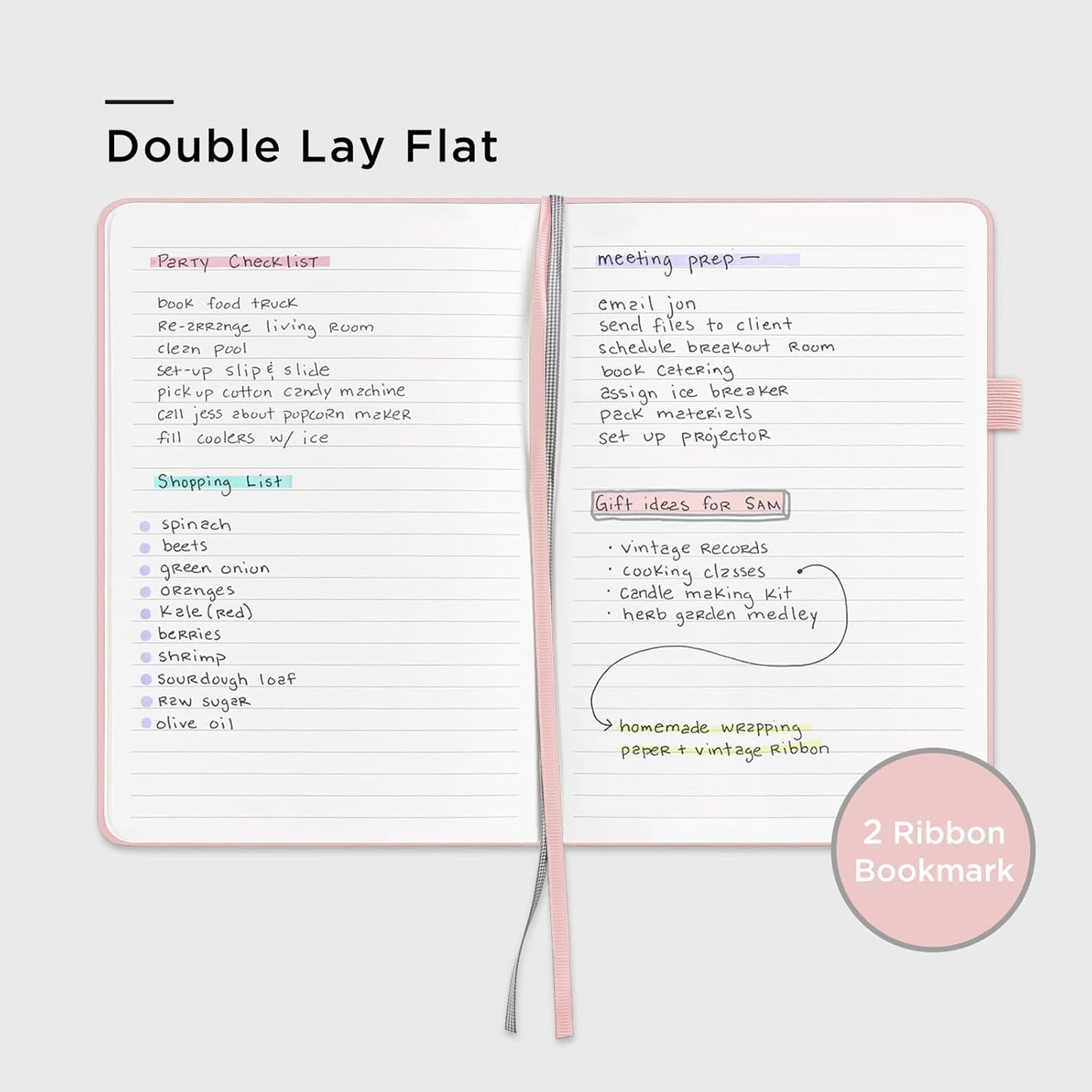 &And Per Se Lined Journal Notebook, 160 Pages, A5 5.7 x 8 inches College Ruled Thick Paper Notebook Journals for Writing, Hardcover Notebooks for Women Men Office School (1 Pack, Pink)