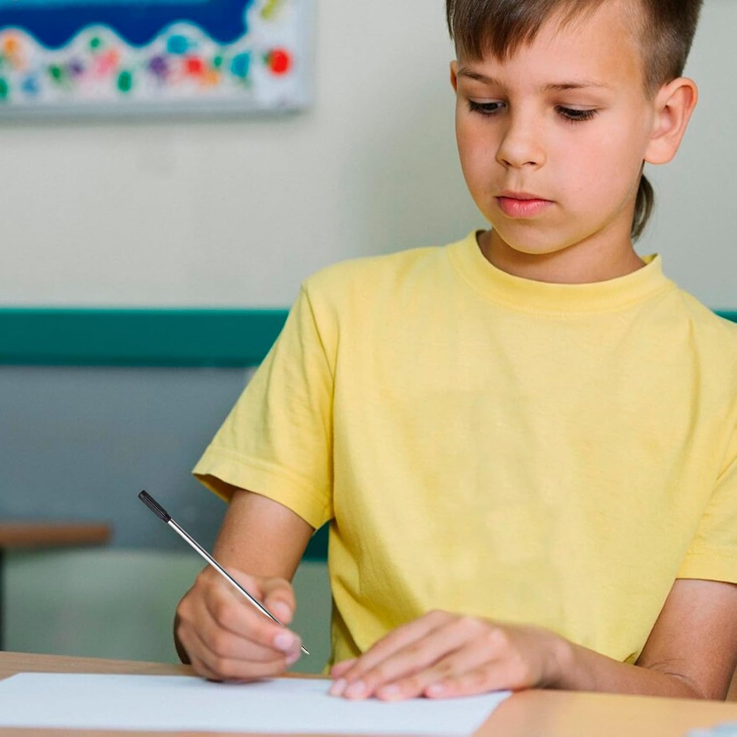 0.7 mm Ballpoint Ink Twist Pen Refills, 15 Pcs Medium Point Metal Smooth Writing Replaceable Ink Refill, Stationery Compatible for Cross Ballpoint Replacement (4.6in M) (Black+Red+Blue, 30)