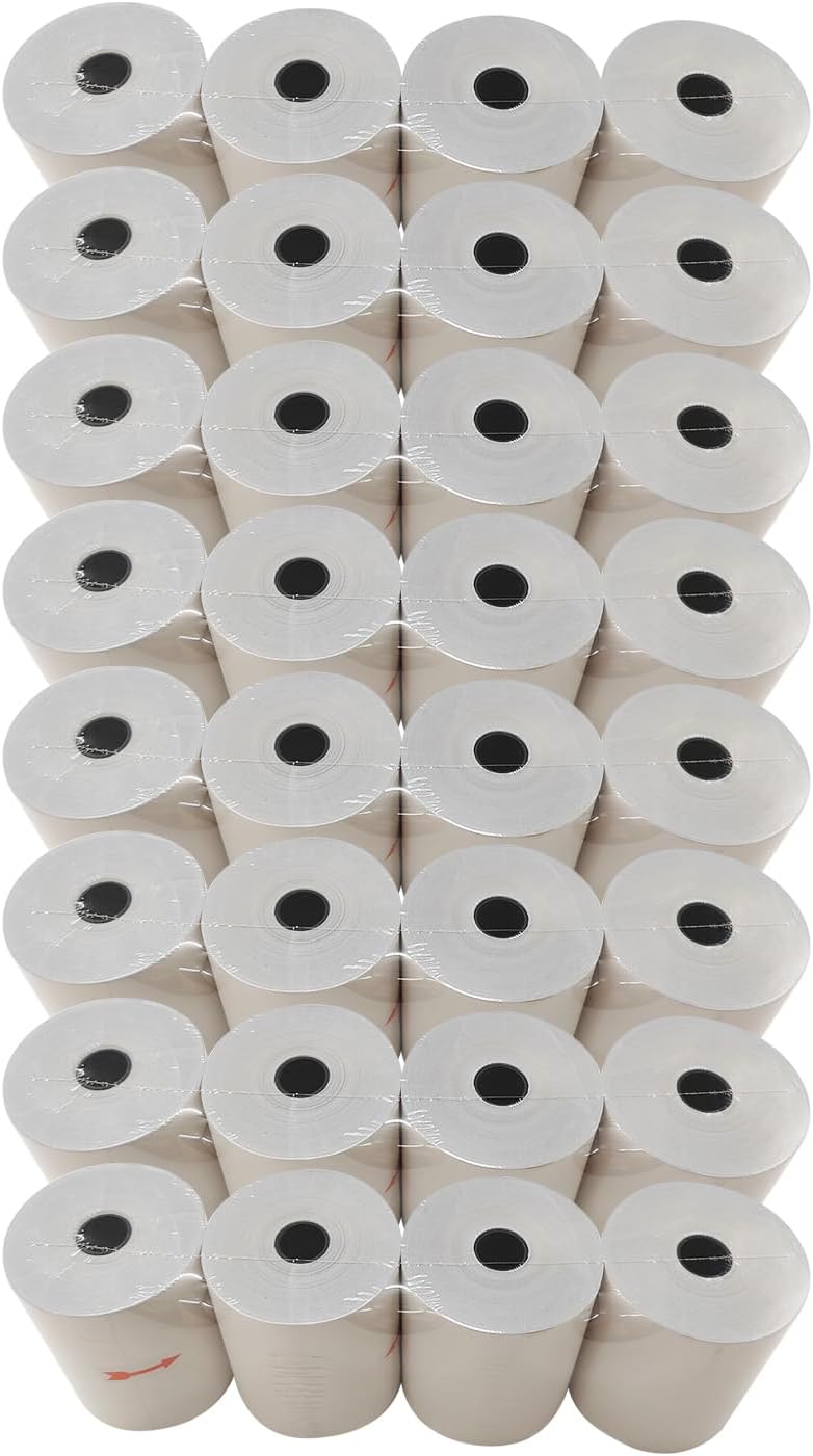 (32 Rolls) 2-Ply Carbonless 3" x 95' White/Yellow Receipt Paper for Restaurants & POS Cash Registers | Compatible with Star Micronics SP700, SP2000, UP389, Omni 480, TMU 220, TMU 250, and More