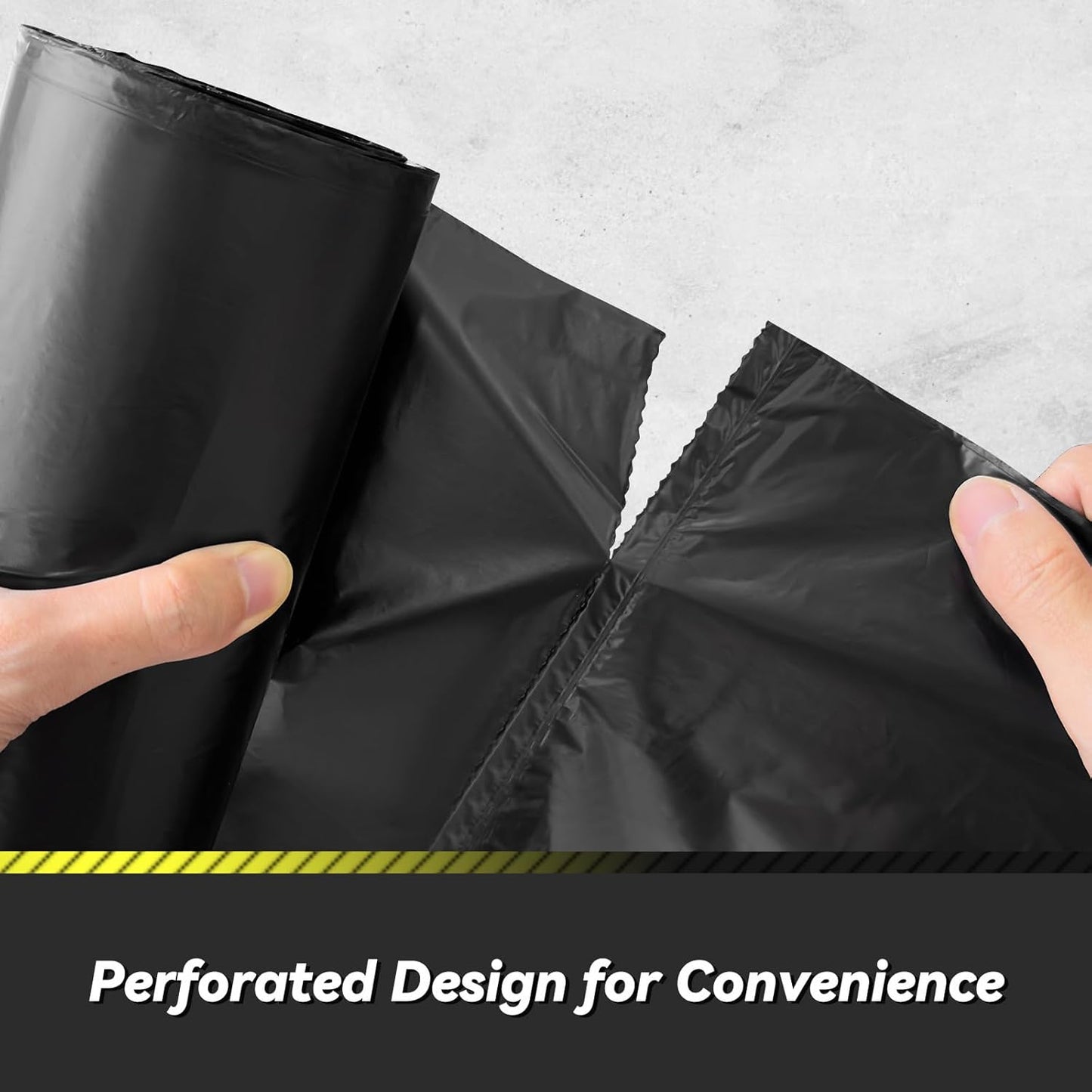 100 Count 55-60 Gallon Trash Bags, Sturdy & Tear-Resistant Commercial Can Liners 55 Gallon, Large Garbage Bags, Large Black Trash Bags for Commercial, Lawn and Leaf Bags