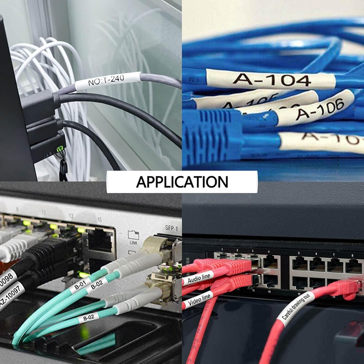 2 Pack Compatible for Ptouch HSe251 HSe-251 HS-251 HS251 23.6mm 0.92" Black on White Heat Shrink Tube for PT-D600 E500 E500VP E550W P700 P710BT P750WVP Label Maker