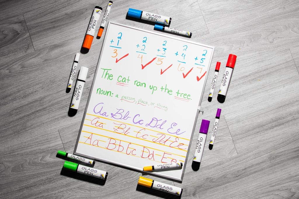 Glass Pen Window Marker: Liquid Chalk Pens for Glass, Whiteboard Markers with Washable Paint - Graduation, Car Windows, Mirror Pen, Storefront, Wedding, Parade, Party & Holiday (Purple, Fine Tip)