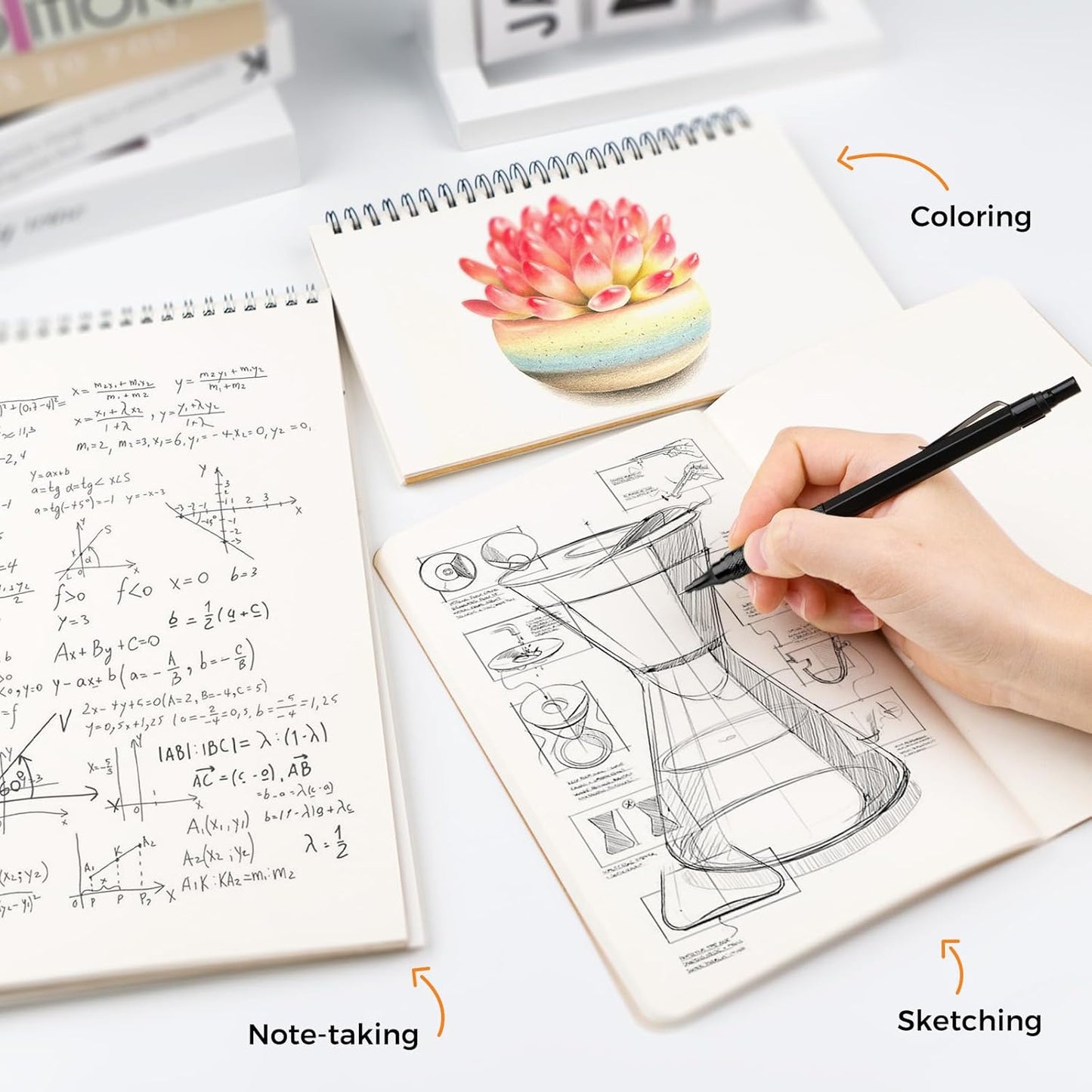 25PCS Art Mechanical Pencil Set, 3PCS Metal lead pencil 0.5, 0.7, 0.9, 2PCS 2mm Drawing Pencil (HB 2H 2B 4B Color) with 392PCS Graphite Leads, Eraser with Case for Drafting Drawing Writing