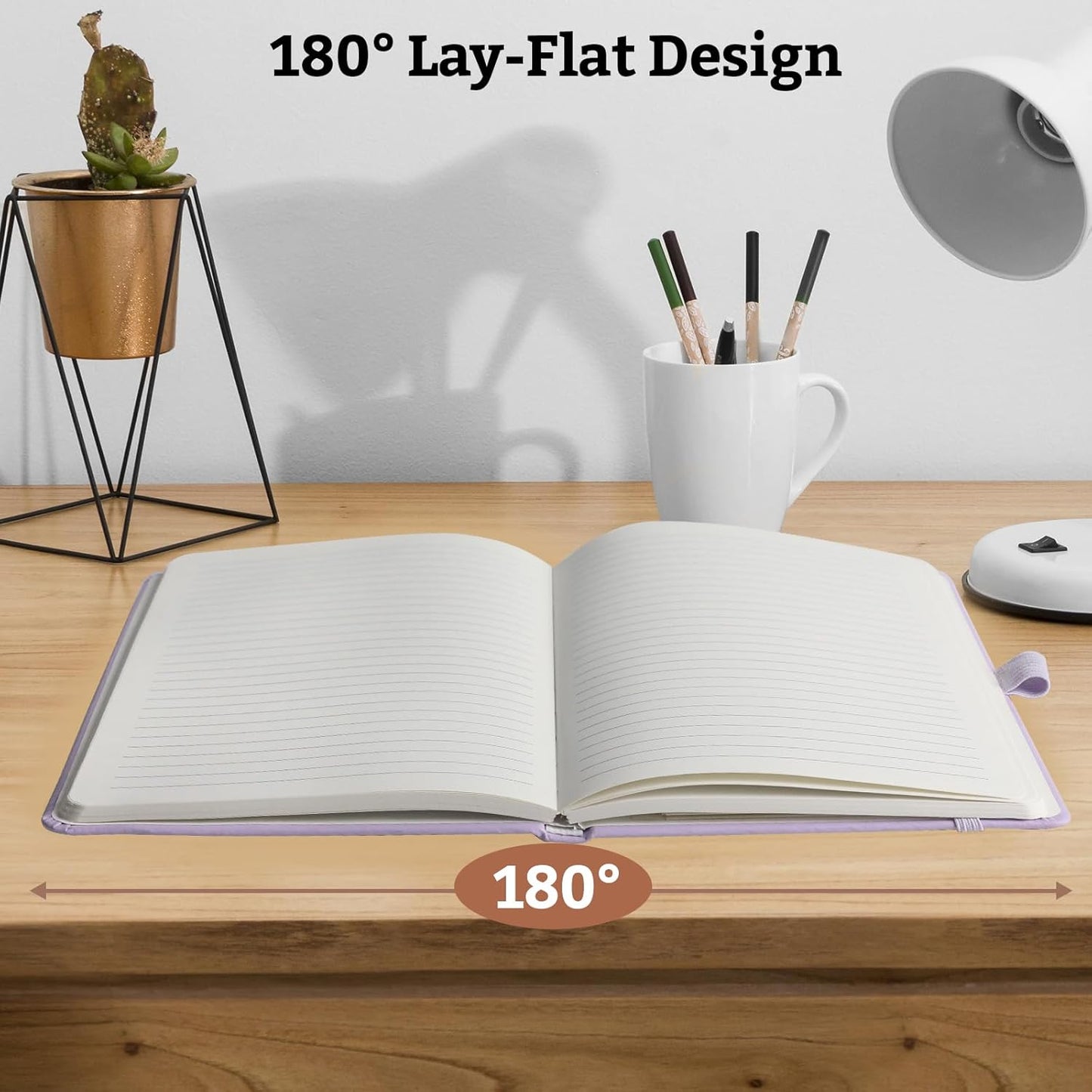 Hardcover Lined Bullet Dotted Journal Notebook, A5 140 192 Pages 100 120Gsm Paper College ruled for School,Work,Travel,and Daily Planning,5.7''*8.3'' (1, Lavender, A5 Lined)