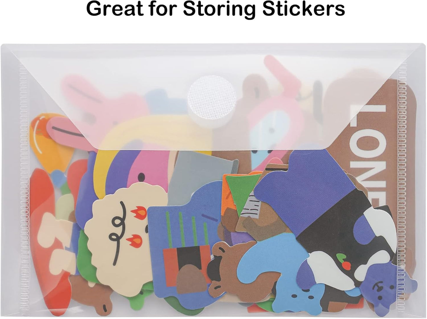 3x5 Plastic Envelopes Hook Loop Closure Coupon Receipt Storage Holder 40 Pack