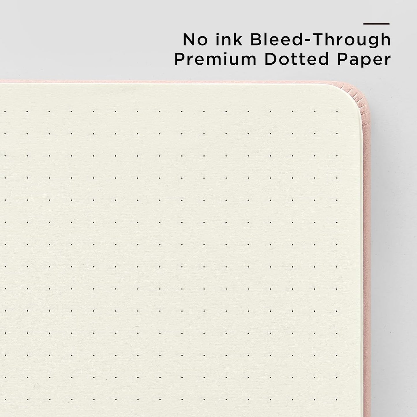 &And Per Se Dotted Journal Notebook, A5 Hardcover Bullet Dotted Journal, 160 Pages 100 gsm Thick Dotted Paper, 3 Sheets of Stickers Included - 5.7'' x 8''(Red)