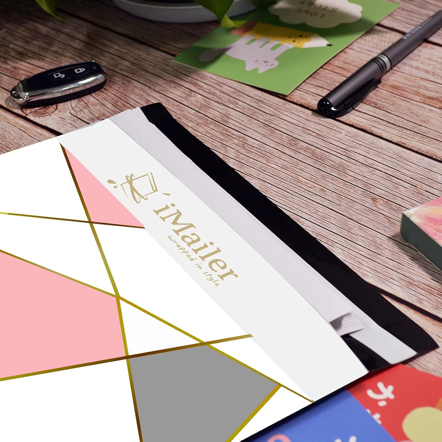 100 Count - 10x13 inch Poly Mailer Envelope Triangular Mailing Shipping Package Bags-Self Seal…