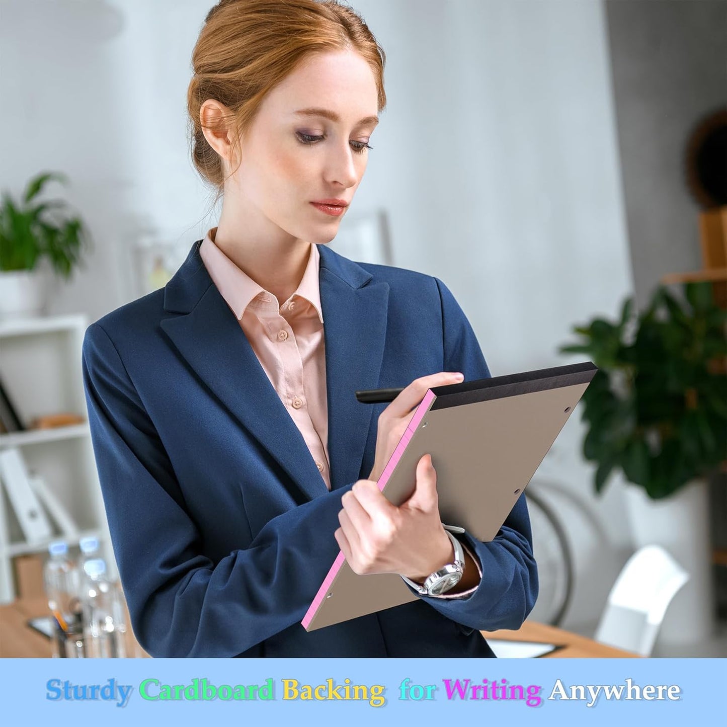 HAUTOCO 6 Pack 8.5 x 11 Legal Pads Colored Wide Ruled Notepads Perforated Writing Pads, 30 Sheets Per Notepad, 3-Hole Punched Paper, Writing Note Pads for School, Home, Office, Business