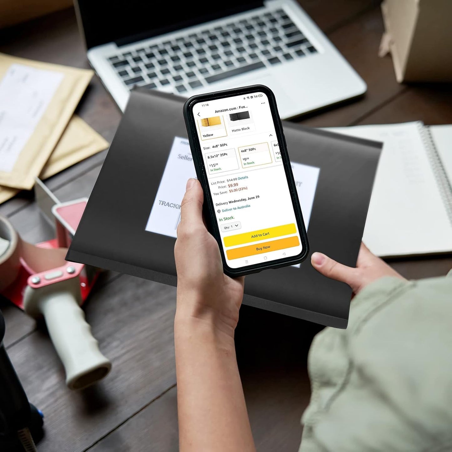 Fuxury Kraft Bubble Mailer 8.5x12 Inch 25 Pack,Strong Adhesion Padded Envelopes,Self Seal Bubble Envelopes, Waterproof Cushioned Padded Mailers Packaging for Small Business,Bulk Black