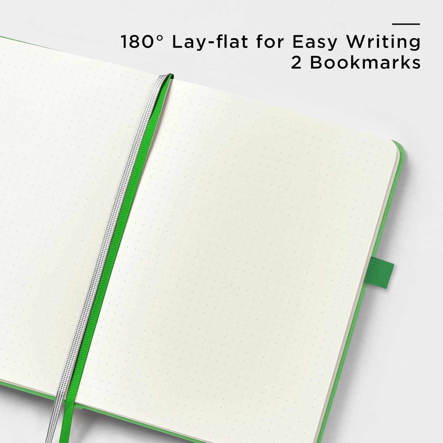 &And Per Se Dotted Journal Notebook, A5 Hardcover Bullet Dotted Journal, 160 Pages 100 gsm Thick Dotted Paper, 3 Sheets of Stickers Included - 5.7'' x 8''(Emerald)