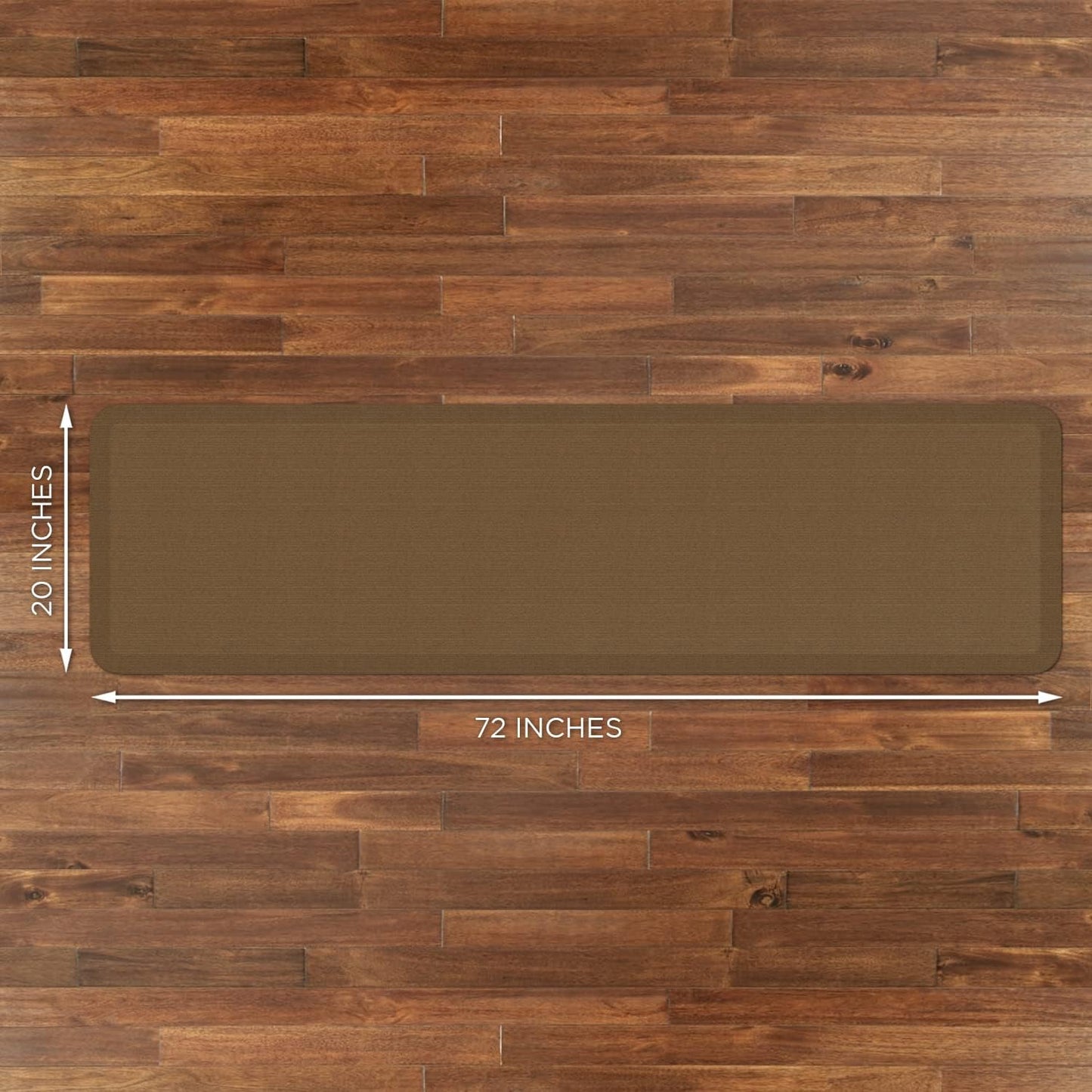 GelPro NewLife Designer Comfort Ergo-Foam Anti-Fatigue Kitchen Floor Mat, 20" x 72", Grasscloth Khaki