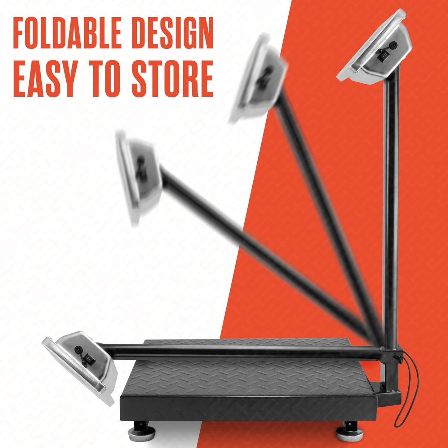 Houseables Industrial Scale, Platform Scale, 600 LB, Large, Weight Machine for Luggage, Shipping, Packages, Floor, Commercial, Heavy Duty, Box, Postal, Laundry, Warehouse, Luggage Weighing, Digital