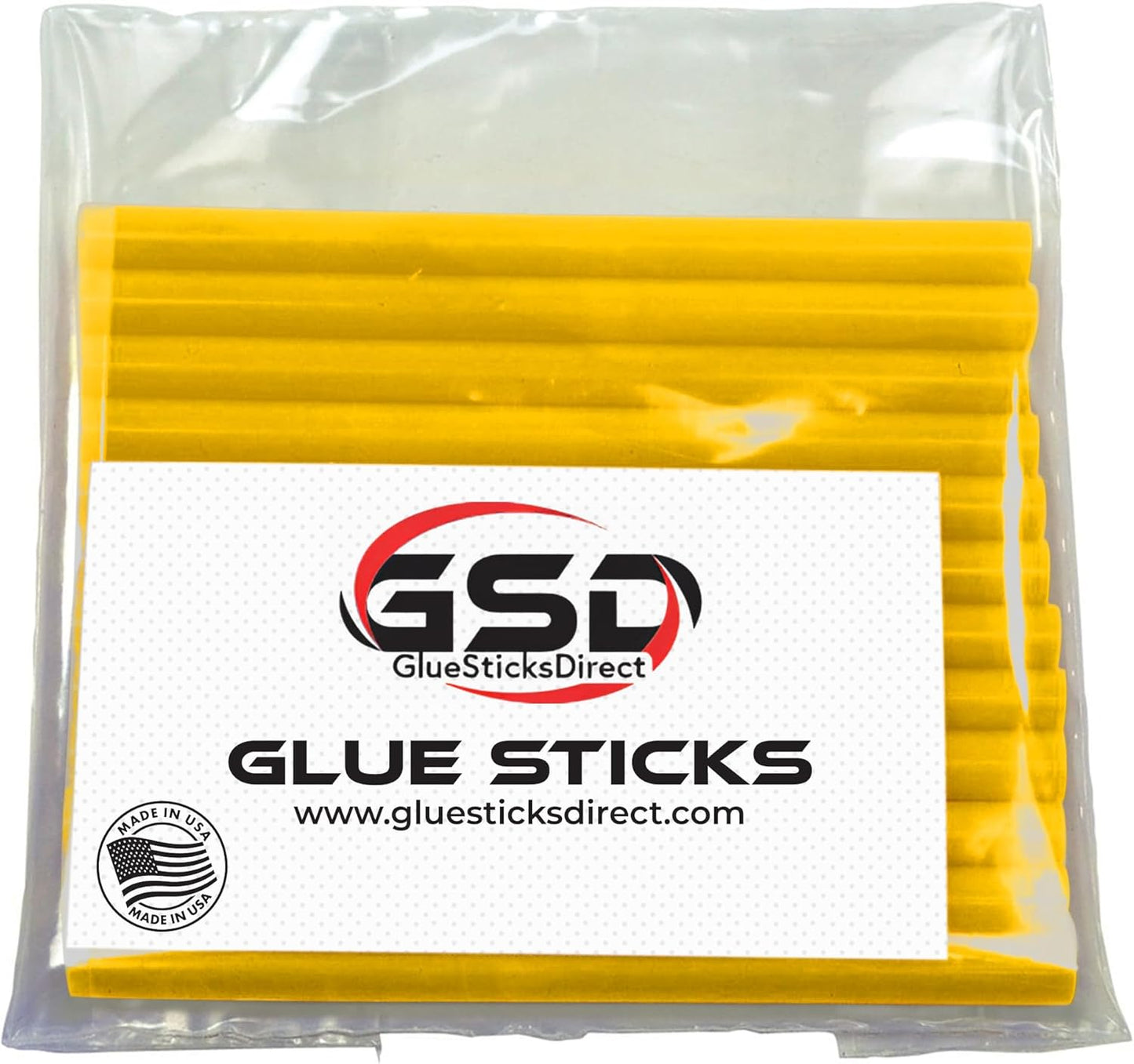 GlueSticksDirect Banana Yellow Colored Mini Glue Sticks for Hot, Cool and Dual Temp Glue Guns, 24 Sticks - 5/16" x 4"