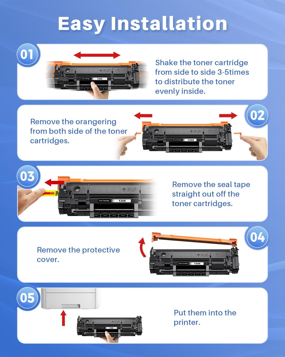 134X Toner Cartridge (with chip) Replacement for HP 134X Black Toner Cartridge or for HP 134X Toner Compatible with Laserjet 209dw MFP M234dw M234sdw M234sdn Printer