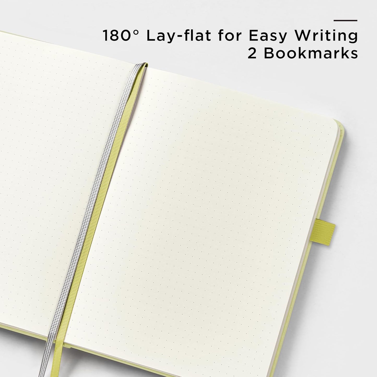 &And Per Se Dotted Journal Notebook, A5 Hardcover Bullet Dotted Journal, 160 Pages 100 gsm Thick Dotted Paper, 3 Sheets of Stickers Included - 5.7'' x 8''(Emerald)