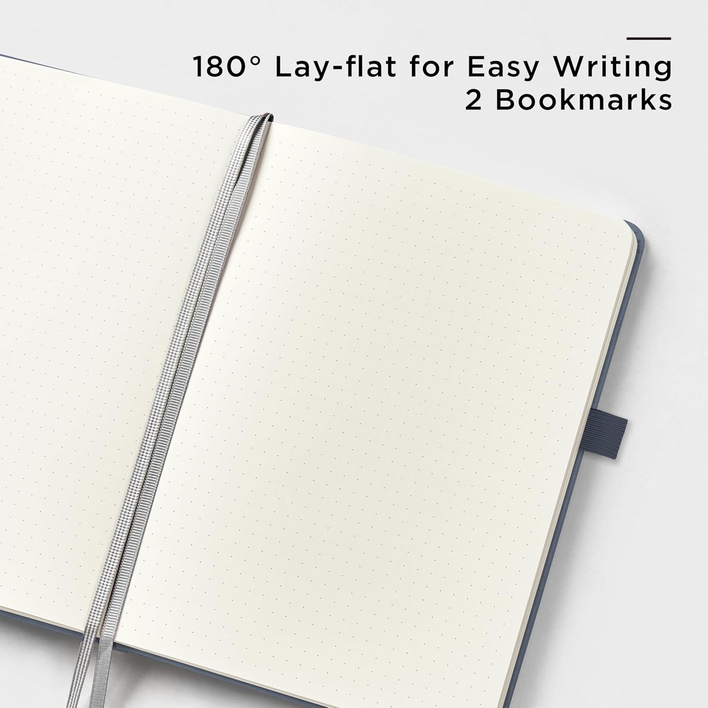 &And Per Se Dotted Journal Notebook, A5 Hardcover Bullet Dotted Journal, 160 Pages 100 gsm Thick Dotted Paper, 3 Sheets of Stickers Included - 5.7'' x 8''(Dark Blue)