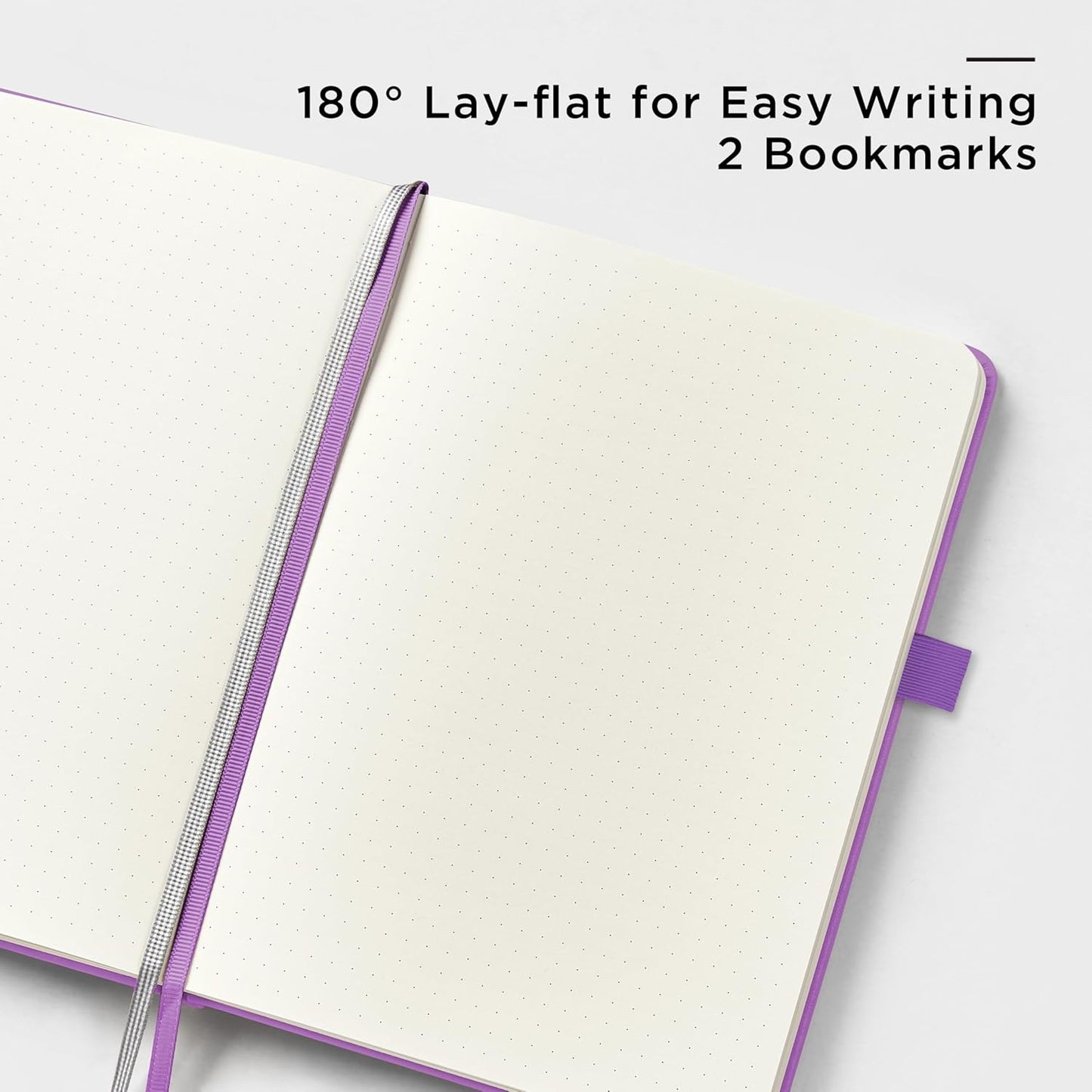 &And Per Se Dotted Journal Notebook, A5 Hardcover Bullet Dotted Journal, 160 Pages 100 gsm Thick Dotted Paper, 3 Sheets of Stickers Included - 5.7'' x 8''(Violet)