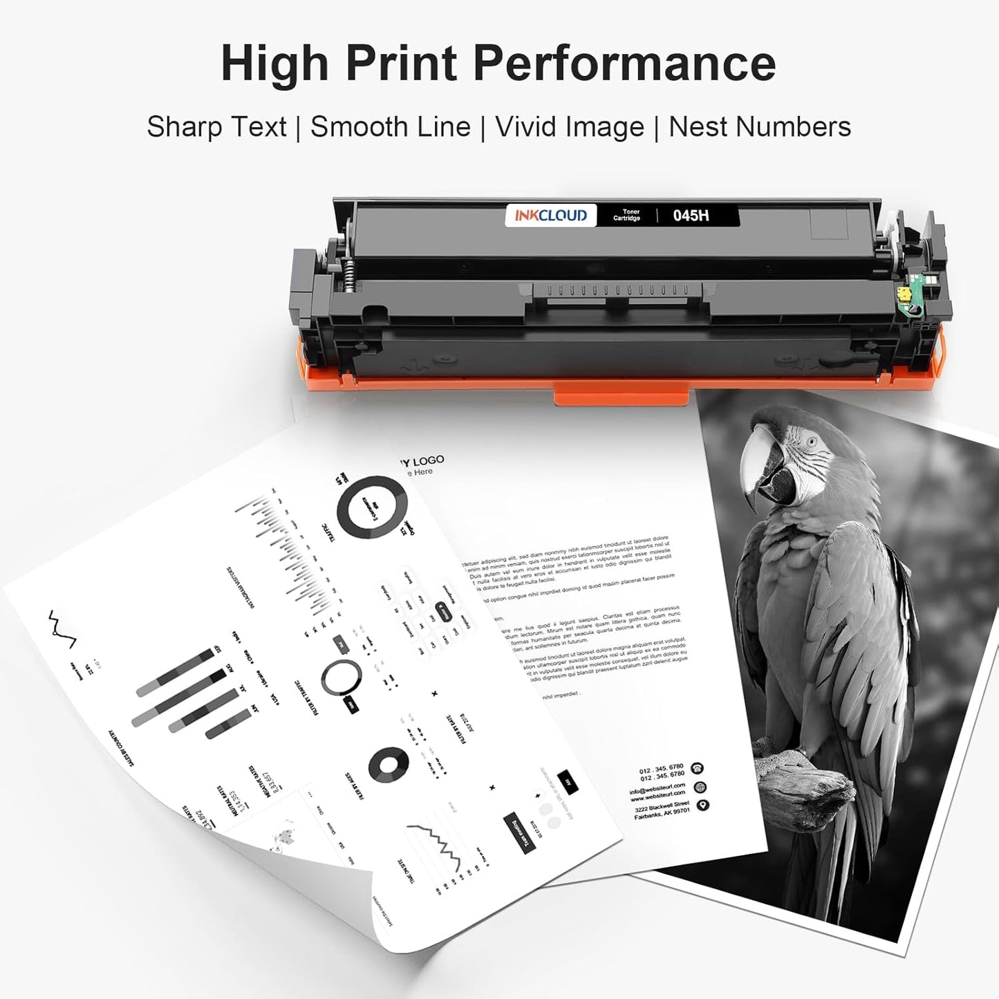 045H Black Toner Compatible Toner Cartridge Replacement for Canon 045 Toner Cartridges 045h CRG-045H CRG-045HK for Color ImageCLASS MF634Cdw MF632Cdw LBP612Cdw LBP613Cdw MF632 MF634 Series