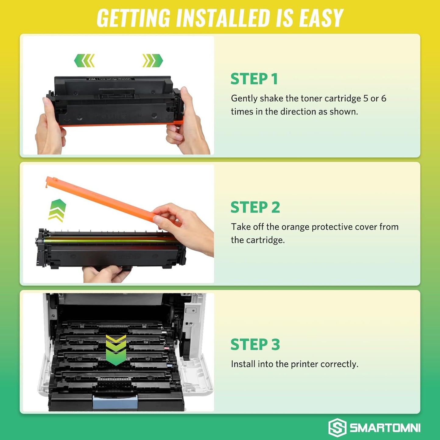 414X High Yield Toner Cartridges 4 Pack (with Chip) Works with Color Pro MFP M479fdw M479fdn M454dw M454dn M479dw M455dn M479 M454, Enterprise M455dn M480f Printer | W2020X W2021X W2022X W2023X 414A