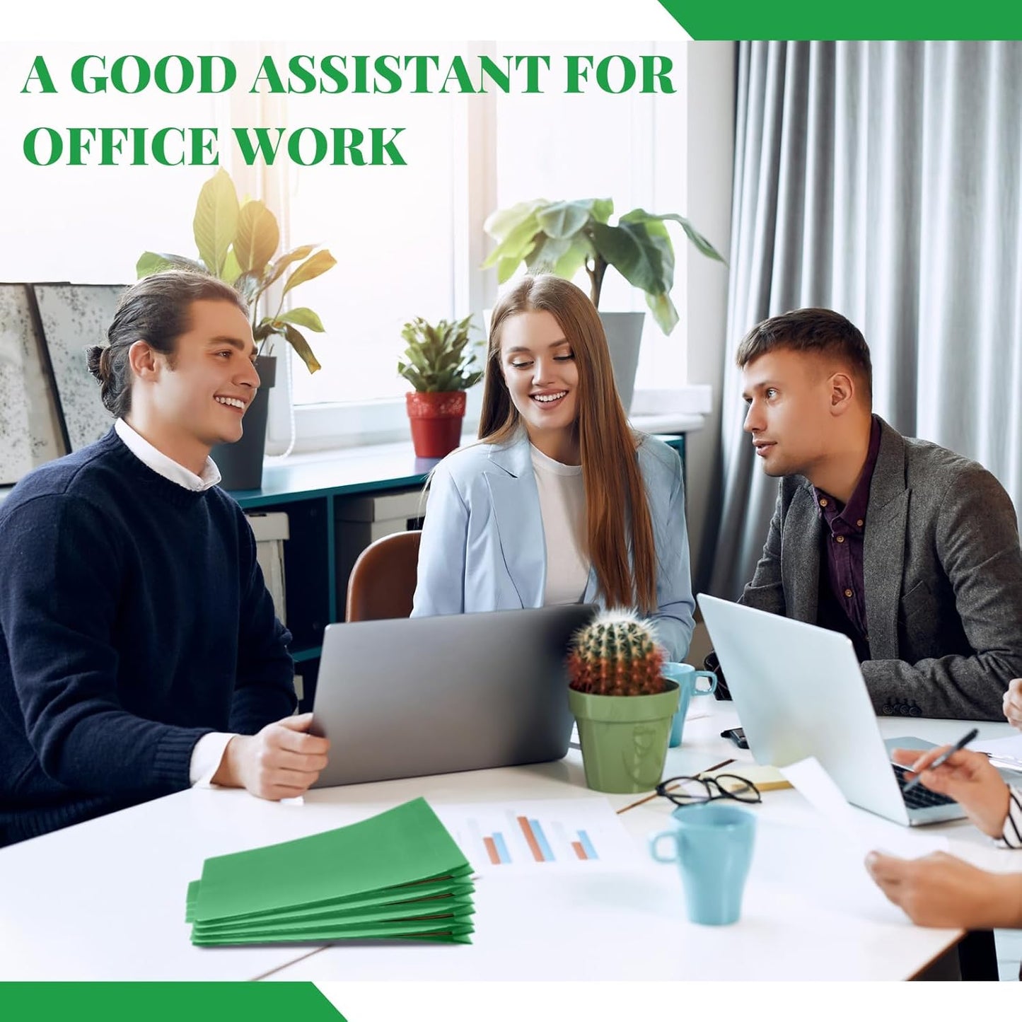 36 Pcs Classification Folders Letter Size, 1 Divider Pressboard File Folder with Fasteners, Expanding File Organizer Bulk for Teachers, Clergy, Office, Church, Christmas Donations (Green)