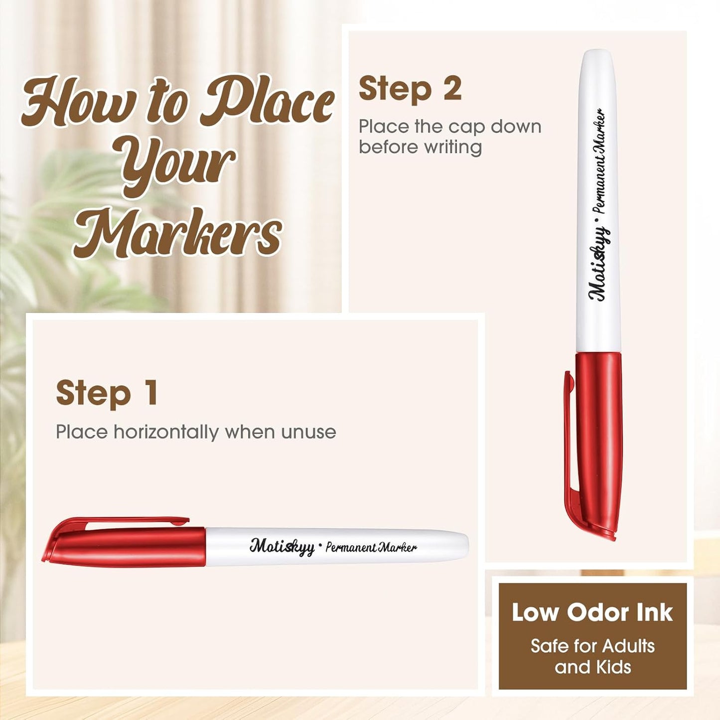 24 Pcs Metallic Permanent Markers Bulk Gold Fine Point Metallic Paint Markers for DIY Crafts, Gift Card Making, Artist Illustration(Multicolor)