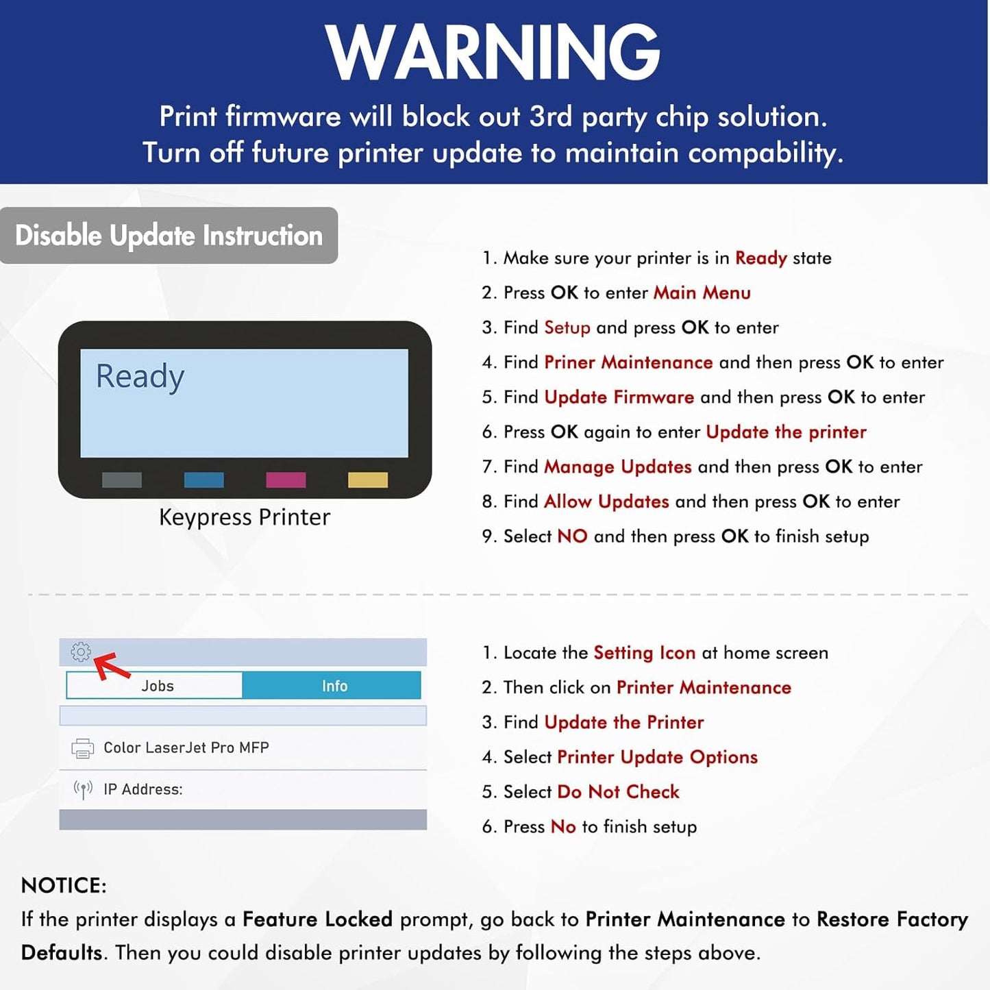 148X 148A Toner Cartridge Black High Yield Compatible Replacement for HP 148X 148A W1480X W1480A for HP Laserjet Pro 4001dw 4001dn 4001n MFP 4101fdw 4101fdn Printer Ink (with Chip) 2Pack