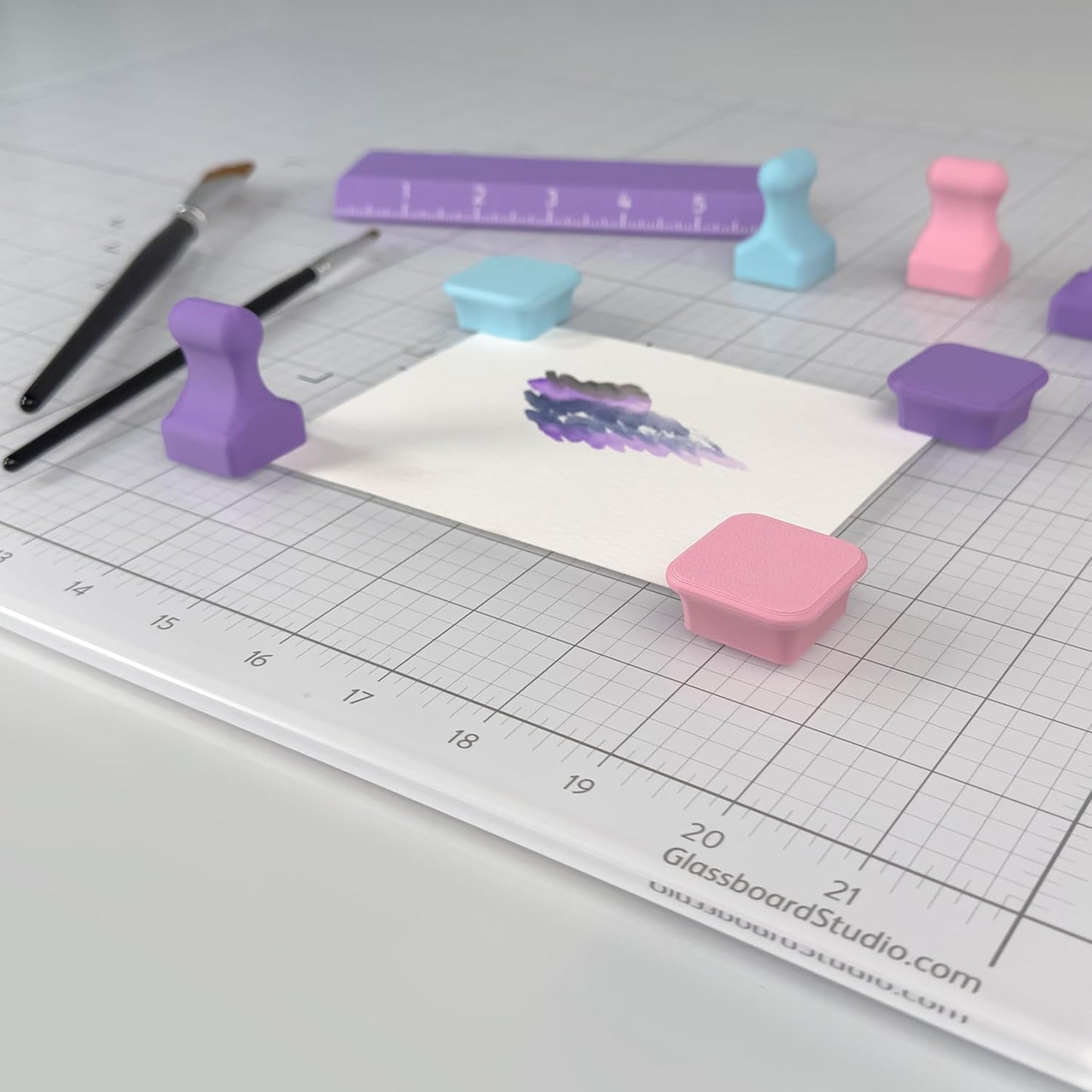 Glassboard Studio MiniBar Magnet - Strong Neodymium Rare Earth Magnets for Fridge, Whiteboard, Locker & Magnetic Glassboards - Crafting & Office Use - Strong Fridge Magnets (Sunshine Yellow, 4)