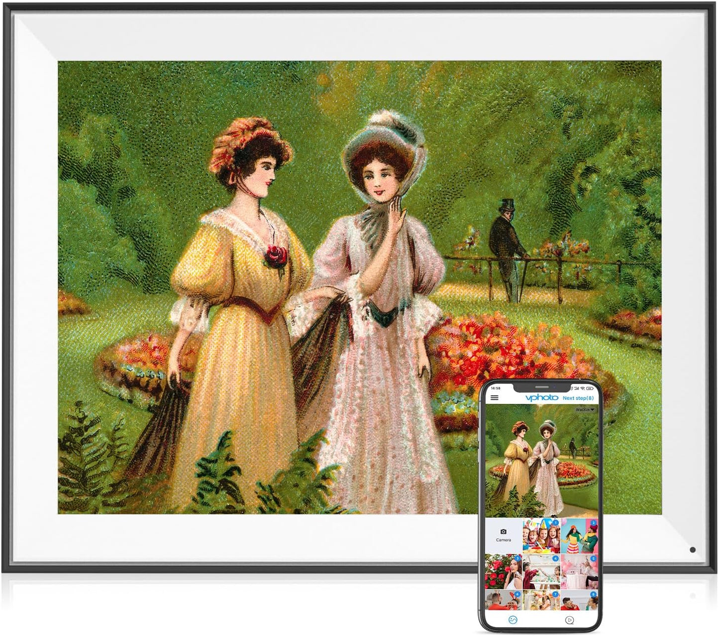 17-inch Smart Picture Frame Digital Calendar - 32GB Digital Frame Wall Mounted, Video Photo Frame, Instantly Share Photos or Video via App Email, Unlimited Cloud Storage, Gift for Father's Day