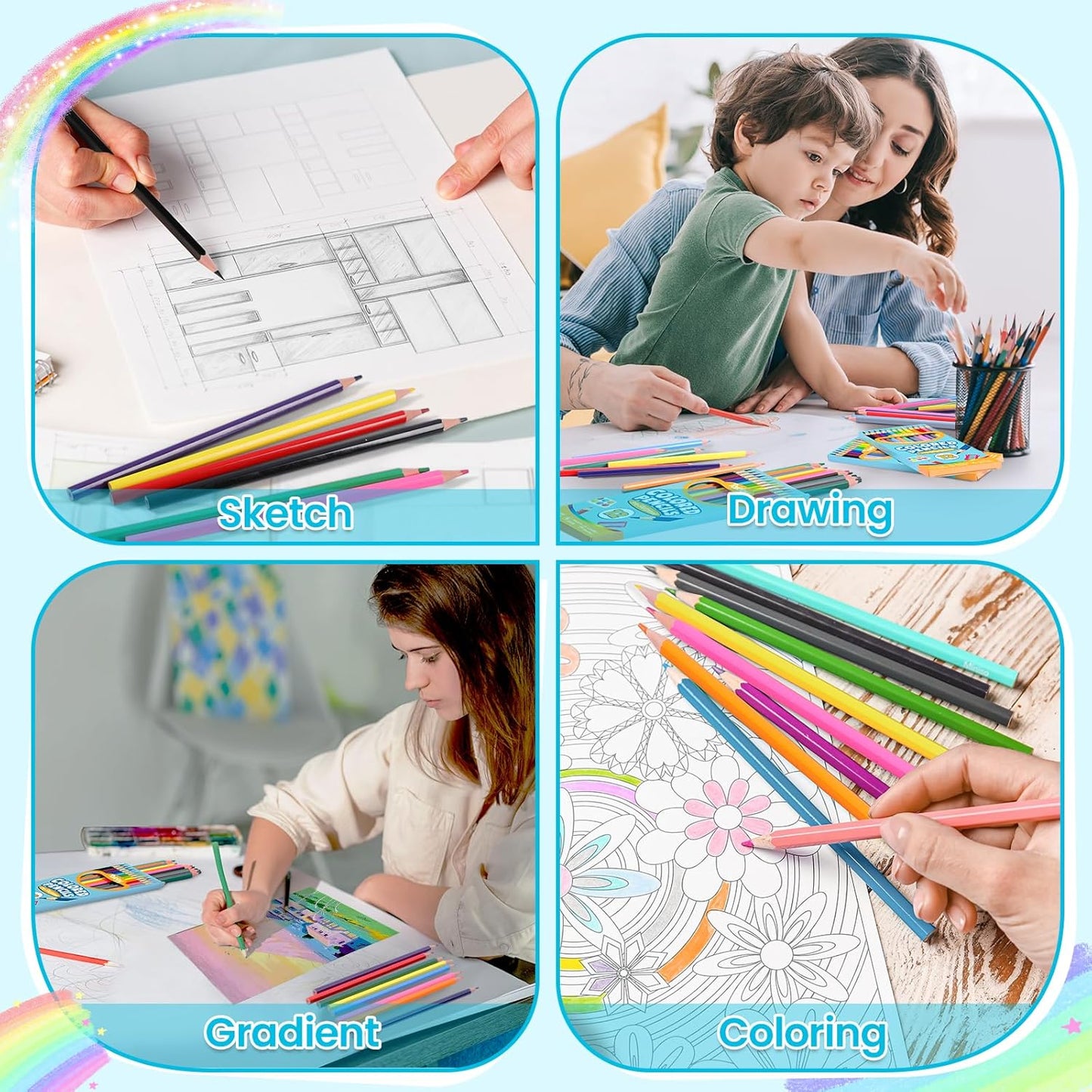 1152 Count Colored Pencils Bulk, 96 Packs Colored Pencils for Kids 12 Colors, Pre-sharpened Coloring Pencils for Adults, Bulk School Supplies for Teachers, Back to School Supplies, Classroom Prizes