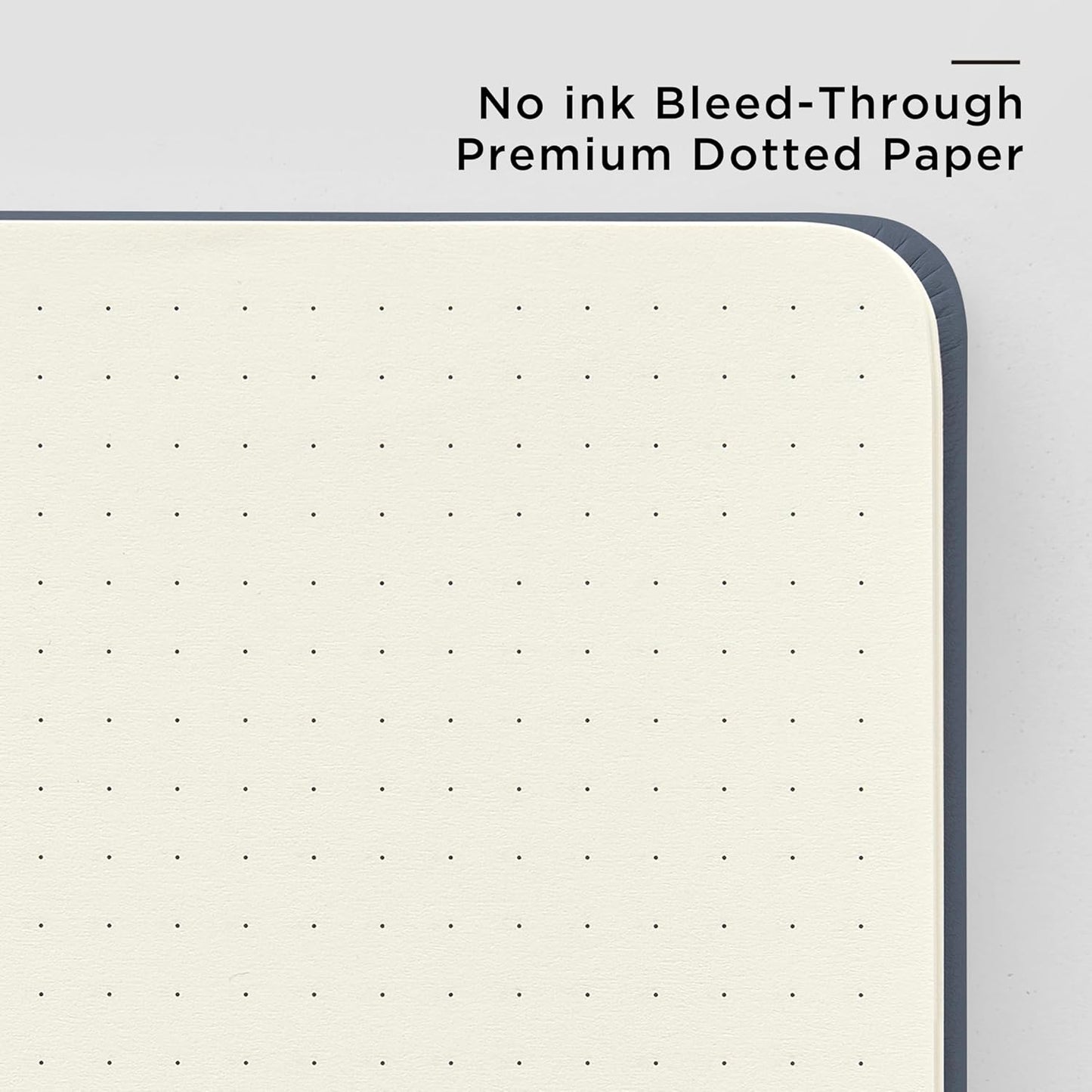 &And Per Se Dotted Journal Notebook, A5 Hardcover Bullet Dotted Journal, 160 Pages 100 gsm Thick Dotted Paper, 3 Sheets of Stickers Included - 5.7'' x 8''(Dark Blue)