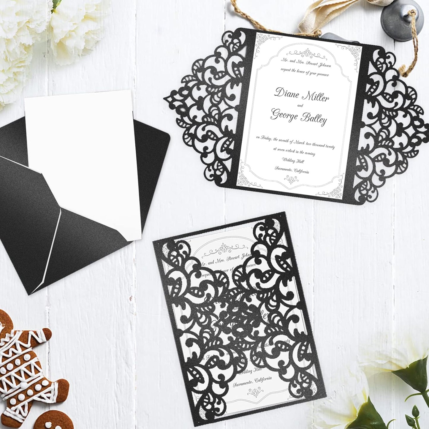 100 Sheets Black Shimmer Cardstock 8.5 x 11 Metallic Paper, Goefun 80lb Card Stock Letter Size Sheets for Halloween, Invitations, Scrapbooking, Crafts, Graduations