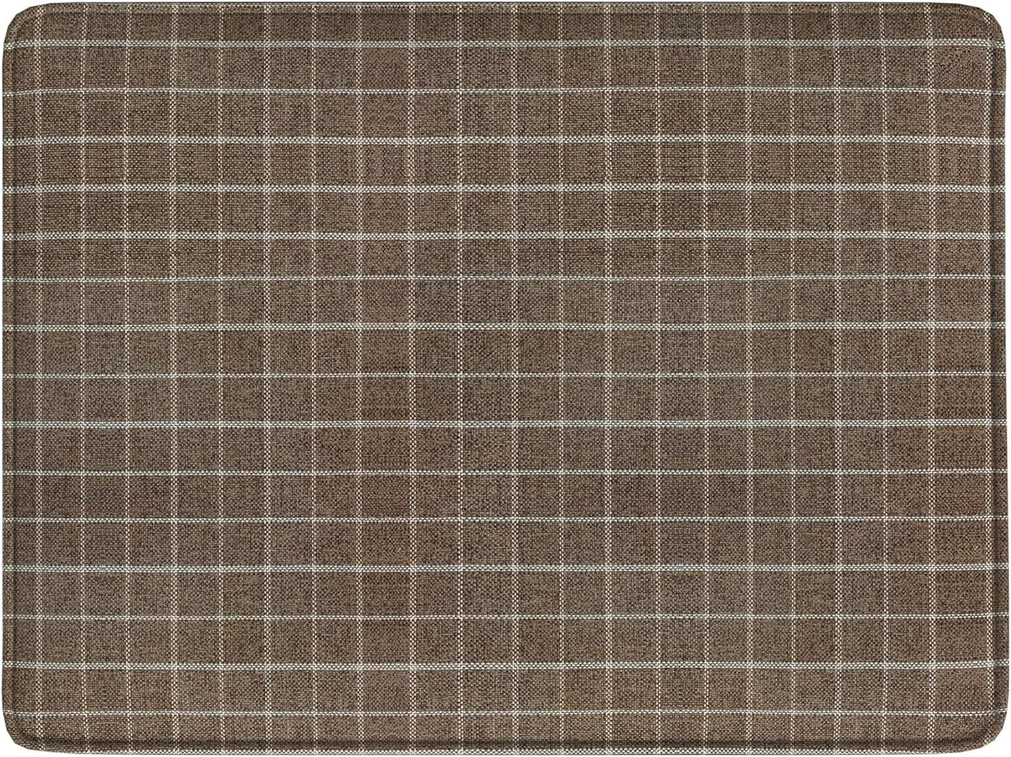 Home Decor | Dinah Collection Modern Storage Ottoman | Ottoman with Storage for Living Room & Bedroom(Brown Windowpane Fabric)