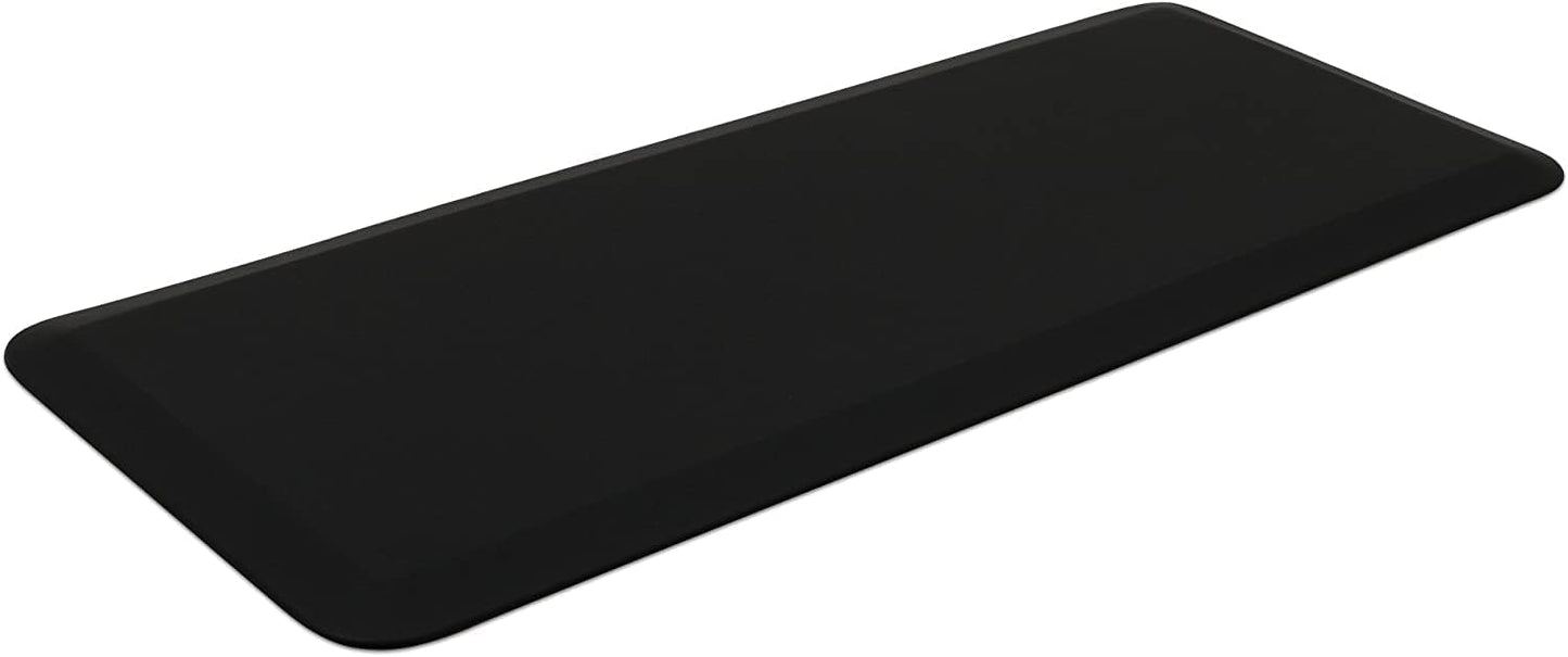 GelPro Anti-Fatigue Designer Comfort Kitchen Floor Mat, 20x48”, Leather Grain Jet Stain Resistant Surface with 3/4” Thick Ergo-Foam Core for Health and Wellness