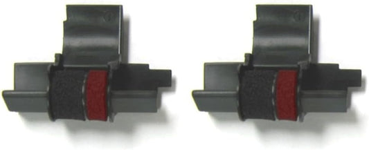 (2 Pack) Sharp EL-1611V EL-1750V EL-1801V Calculator Ink Roller, Black/Red Ink EA772R Compatible Also Fits Casio IR-40T HR-170RC HR-200RC HR-300RC Canon CP13 P23-DHV-3 Catiga CP30A CP90A and More