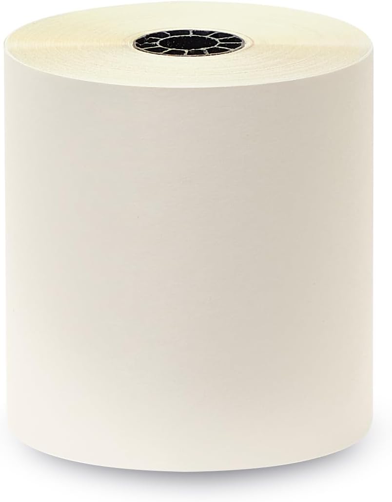 3" x 95' 2-PLY CARBONLESS WHITE/CANARY PoS RECEIPT PAPER - 50 ROLLS