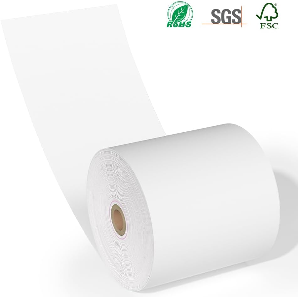 15 Rolls 3 1/8 x 230 Thermal Paper Receipt Rolls 55 GSM Premium Quality Thick paper For POS Cash Register BPA Free-Methdic