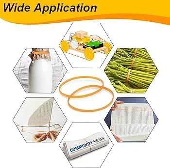 2-1/2" x 1/16'' - Size #16 - Rubber Band Depot - Everyday Bands, Business Rubber Bands - Approximately 1,900 Rubber Bands Per Bag - 1 Pound Bag