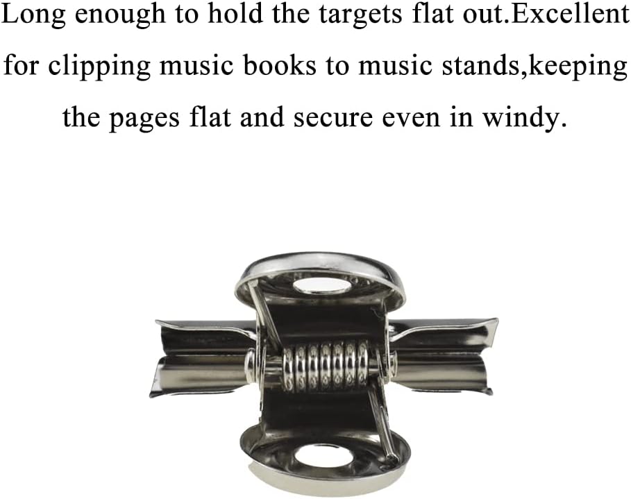 HAHIYO 1.25inch Silver Bulldog Clips Metal File Hinge Binder Clips Clamps Save Space Strong Spring Jaws Rock Solid Grip Book Lay Flat Deburred Edge for Hang Photos Wall Grid Dog Food 20PCS