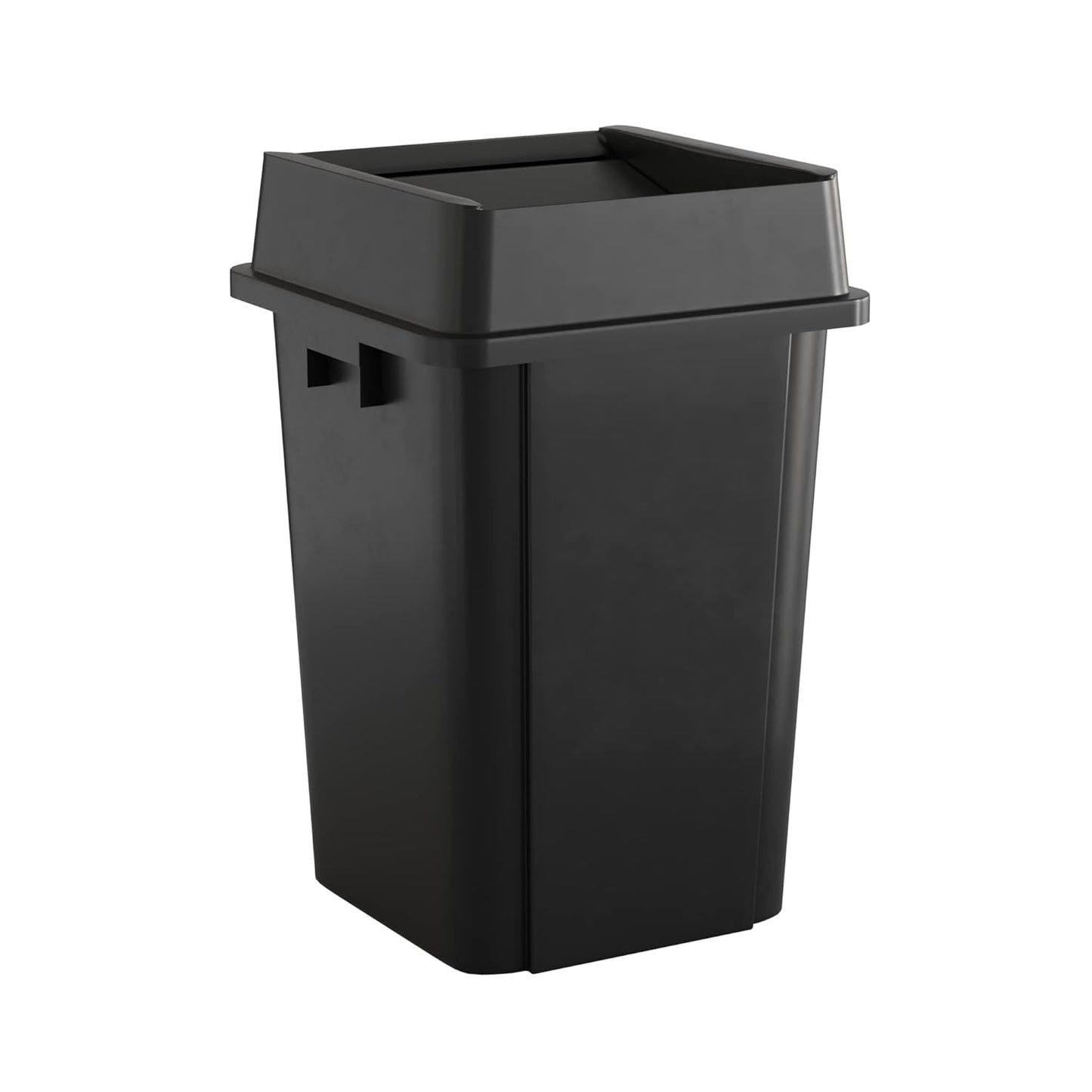 19 Gallon Black Square Commercial Trash Can with Lid