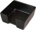 Ceramic Sticky Note Holder, 3 x 3" Sticky Note Dispenser, Notepad Holder for Desk, Office Essentials Organizer (Black)