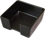 Ceramic Sticky Note Holder, 3 x 3" Sticky Note Dispenser, Notepad Holder for Desk, Office Essentials Organizer (Black)