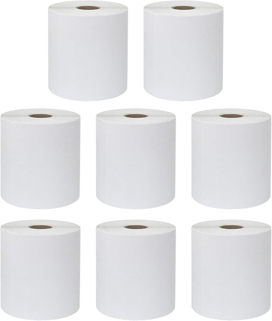 4"x6" Direct Thermal Shipping Labels 2400 Lables/8 Roll (300 Pcs per Roll) Compatible with Zebra Rollo Beeprt Printer Permanent Adhesive