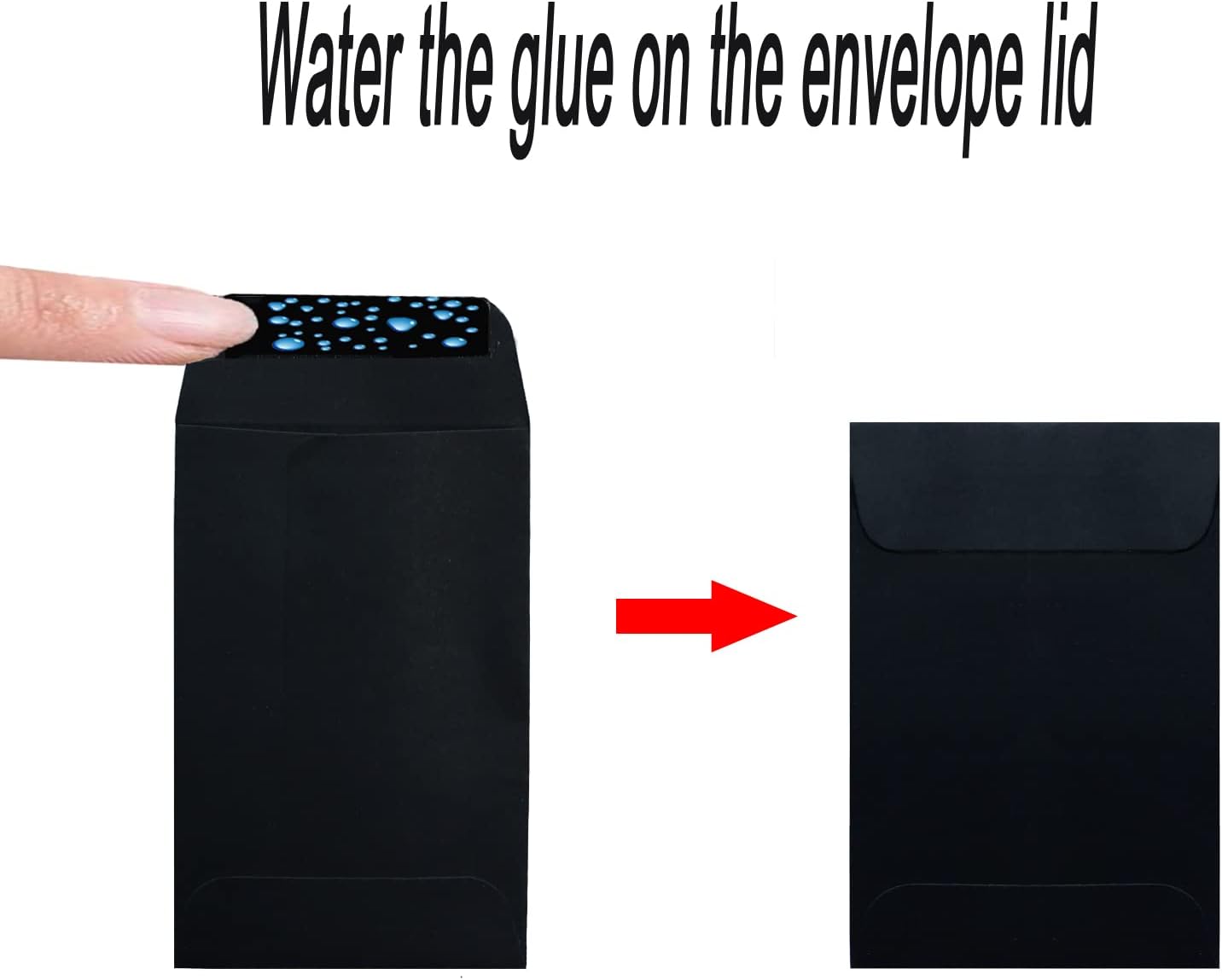 200 Pack #5 Black coin envelope 3.125 x 5.5 inches Kraft Envelopes Classic Small Parts Envelopes with Self Adhesive Gummed Flap for Coins Cash Credit Cards Seeds