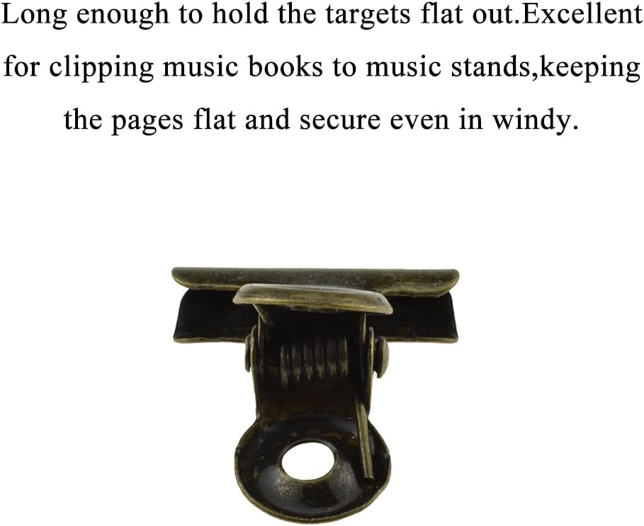 HAHIYO 0.87inch Brown Bulldog Clips Metal File Hinge Binder Clips Clamps Save Space Strong Spring Jaws Rock Solid Grip Book Lay Flat Deburred Edge for Hang Photos Wall Grid Dog Food 30PCS