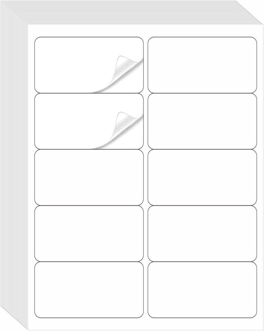 2"×4" Shipping Labels, JIQEZNL Premium 10 UP Address Labels, 300 Mailing Labels for Envelopes for Laser/Ink Jet Printer, White Paper Printable Sticker Labels 10 Per Sheet 8.5"×11"
