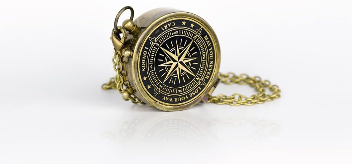 Handmade Antique Vintage Brass Compass | Exquisite Nautical Compass | Home Decor | Pocket Compass Gift for Every Occasion | Super7One